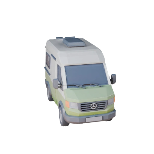 Low Poly Camper Van 3D Model for Unity & Unreal PBR Asset (Legacy)