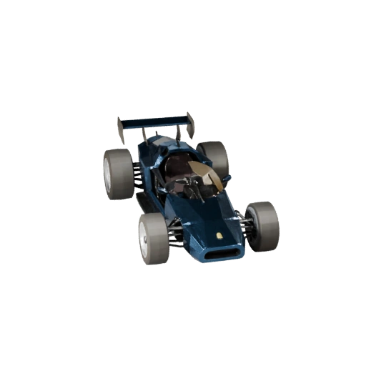 Modelo 3D de Coche de Carreras Vintage Poligonal Bajo para Unity y Unreal