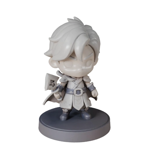 Printable Chibi Fantasy Figurine | STL Print Asset Pack