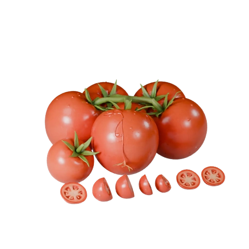 Unity Ready Organic Tomato Cluster 3D Engine Asset