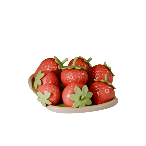 3D веб-ресурс "Корзина клубники с рынка" для браузеров