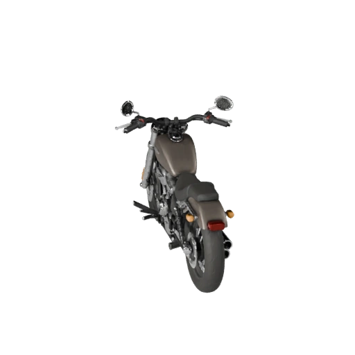 High Poly Vintage Cruiser Motorcycle 3D Model for Studio