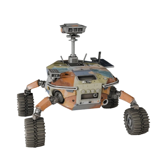 Stylized Prospector Planetary Rover 3D Casual Asset