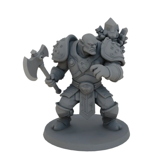 Fantasy Orc Shaman Miniature STL