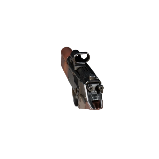High Poly Vintage Prop Sidearm 3D Asset for Studio