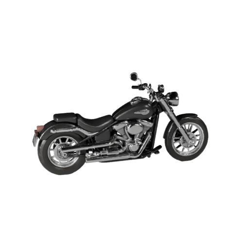 Printable Vintage Cruiser Motorcycle STL 3D Model for
