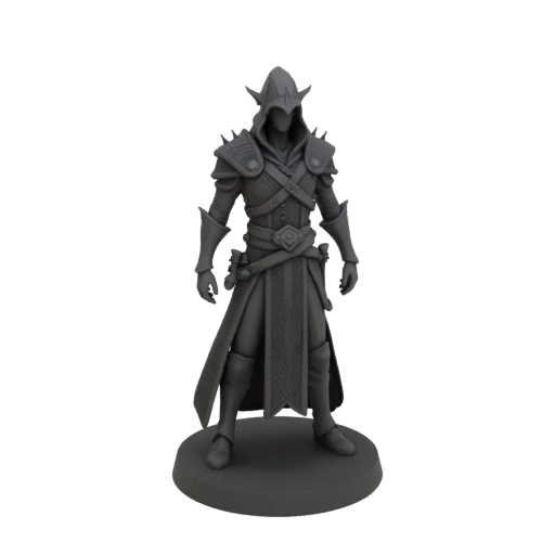 Miniatura Medievale Elfo Oscuro Assassino STL