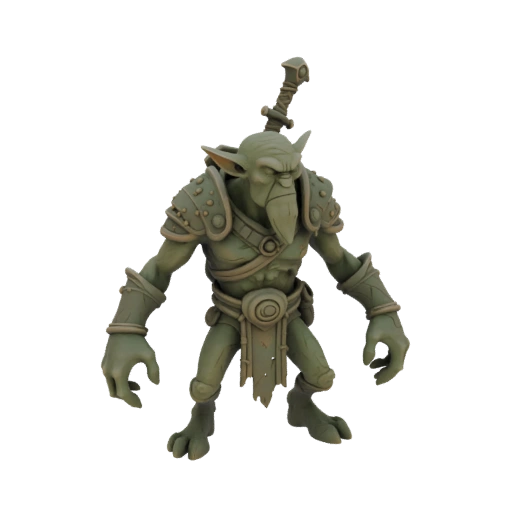 Miniatura Fantasy Goblin Sciamano STL - Posa Sciame