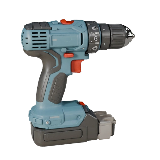 Kabelloser Bohrer 3D Helden-Render-Asset für Studioeinsatz