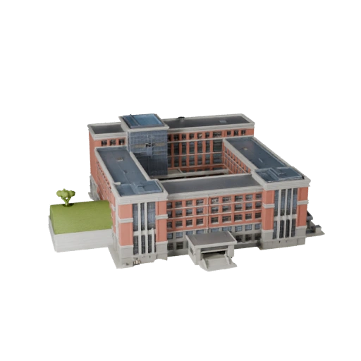 Prédio Universitário High Poly 3D Model para Archviz