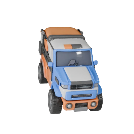 Modelo 3D de Coche de Deriva para Blender y Juegos - Activo PBR (Legacy)