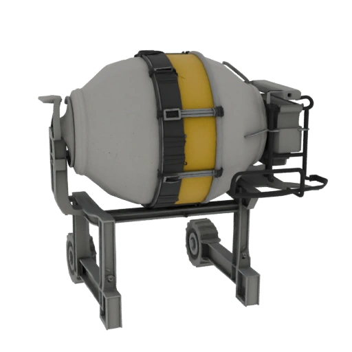 Site Safety Concrete Mixer STL 3D Print Ready Asset