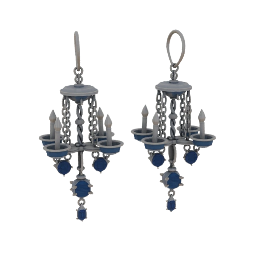 Chandelier Earring 3D Asset for Hero Cabinet Pages