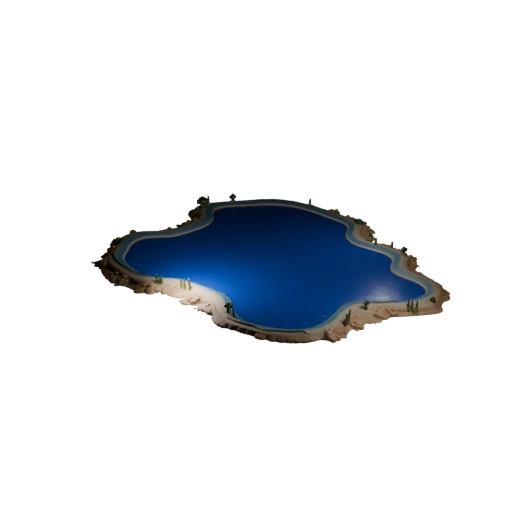 Lake Island Shore Modular 3D Water Features Snap Tile Asset