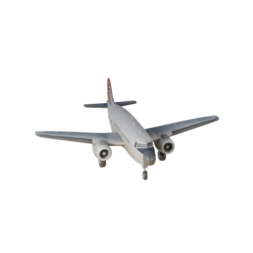 Vintage Airliner 3D Model for Unity - Realtime Asset