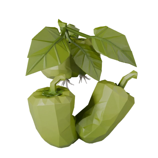 Garden Bell Pepper 3D Asset for Game Engine Levels