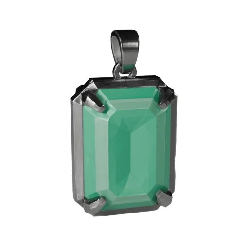 Emerald Pendant 3D Game Asset for Realtime Engines