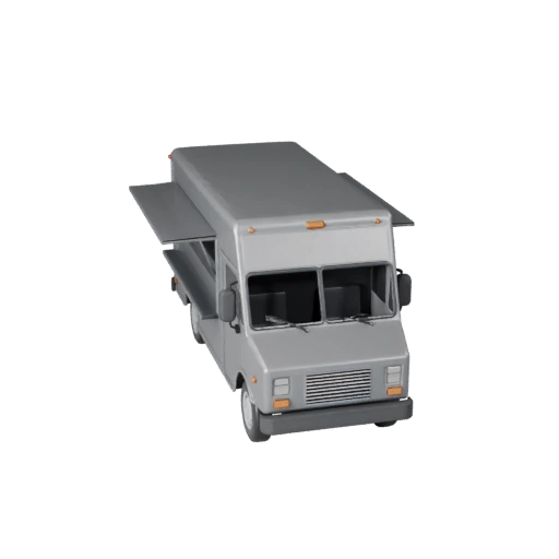 Modèle 3D de camion de restauration pour Unreal Engine - Asset prêt pour le jeu