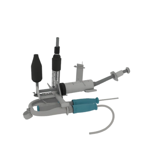 Modelo de Seringa de Emergência 3D Sim Asset para Uso em Estúdio