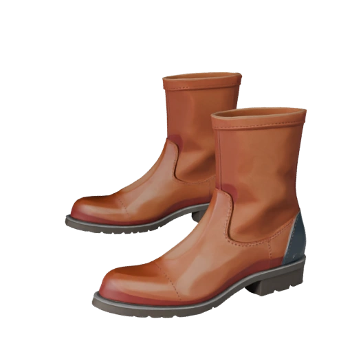 Stylized Leather Boots 3D Asset for Casual Engines