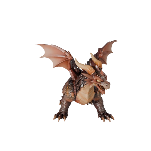 Modelo 3D de Dragón de Tormenta Poligonal Bajo - Asset de Juego para Unity con FBX