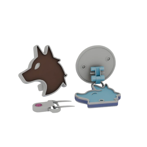 Pin de Solapa con Motivo Animal 3D para Impresoras de Resina