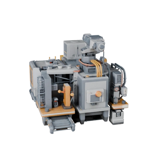 Inspektionsroboter-Zelle 3D-Asset für Echtzeit-Level