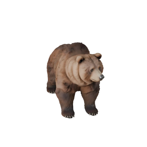 Modelo 3D de Urso-Pardo para Blender - Asset PBR com Texturas