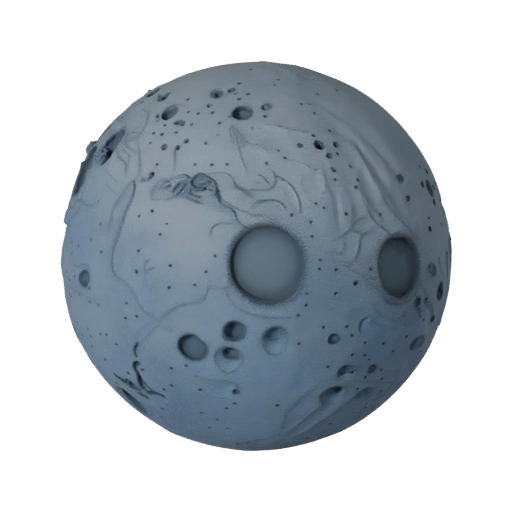Stylized Lava Moon 3D Game Asset for Casual Levels