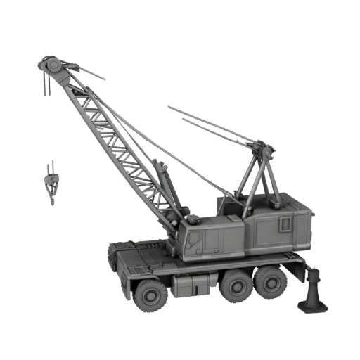 Printable Mobile Crane STL 3D Model for Collectibles
