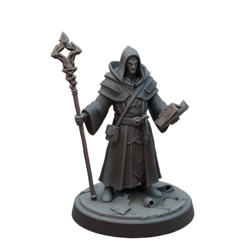 Miniatura Mago Fantasia Sombria STL