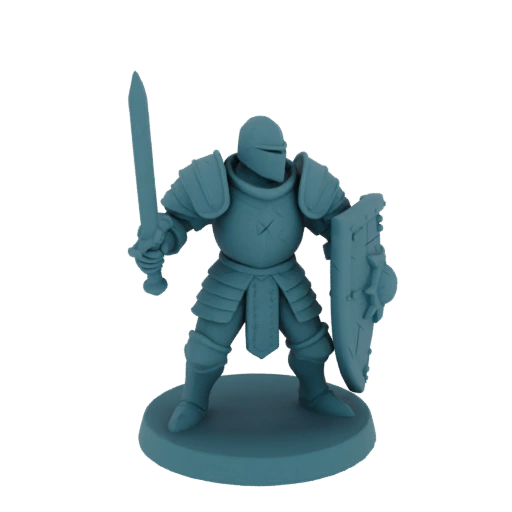 Medieval Paladin Miniature STL - Casting