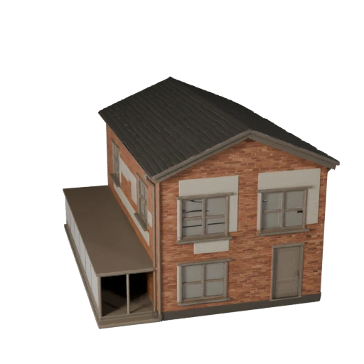 Крошечный дом 3D модель - Реалистичный актив для архитектурной визуализации
