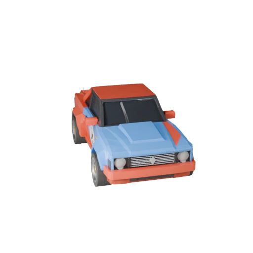 Modelo 3D de Coche de Deriva Poligonal Bajo para Unity y Unreal PBR Asset (Legacy)