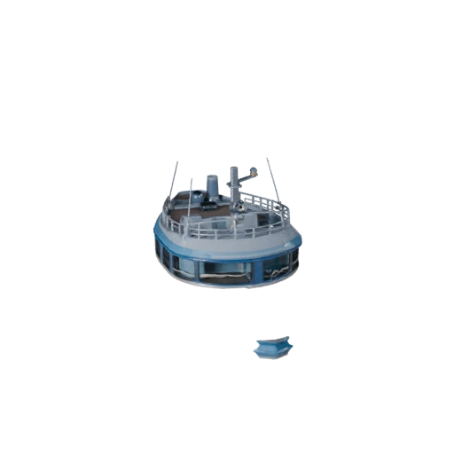 High Poly Ferry 3D Model for Studio Renders PBR Asset
