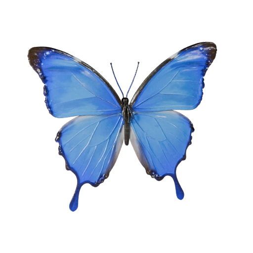 Papillon Morpho Bleu Réaliste Modèle 3D - Actif PBR pour | PBR