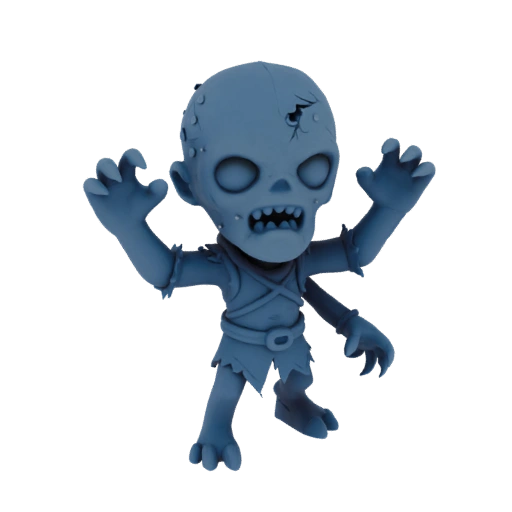 Miniatura STL de Inimigo Zumbi de Fantasia Sombria - Corrida