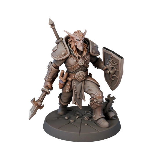 Collectible Tiefling Warlock RPG Hero | Display Asset