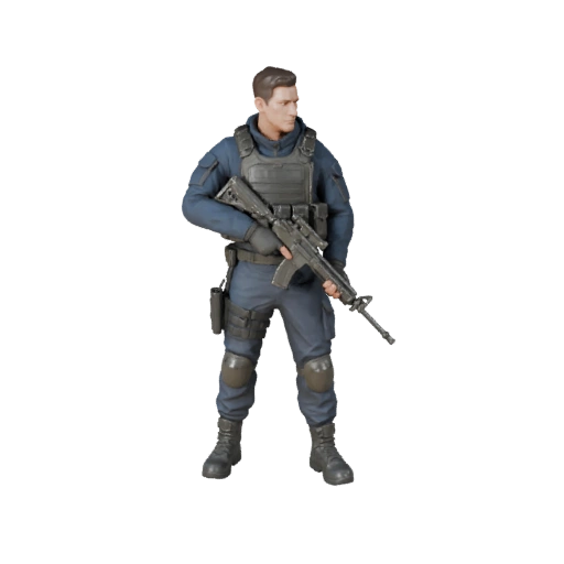 Realistic Assault Soldier Character Model - Rigged