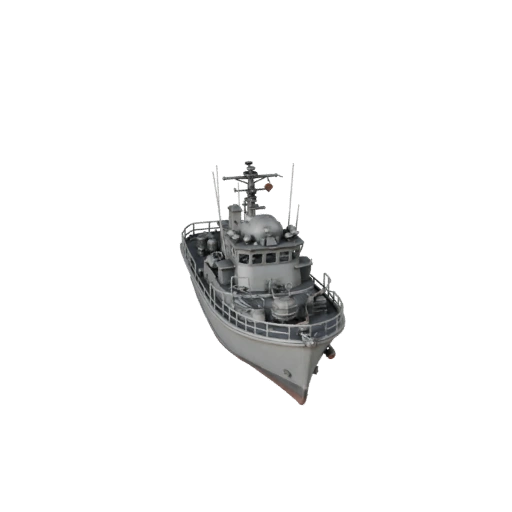 Vintage Patrol Boat 3D Model for Blender & Games - PBR