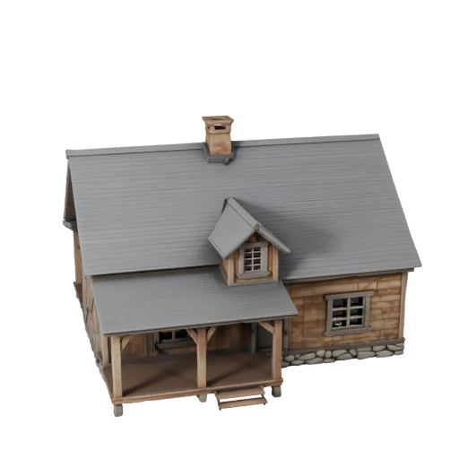 Modelo 3D de Casa de Campo para Blender - Activo de Render para Arquitectura