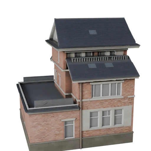 Modelo 3D de Casa Suburbana para Unreal - Ativo em Tempo Real