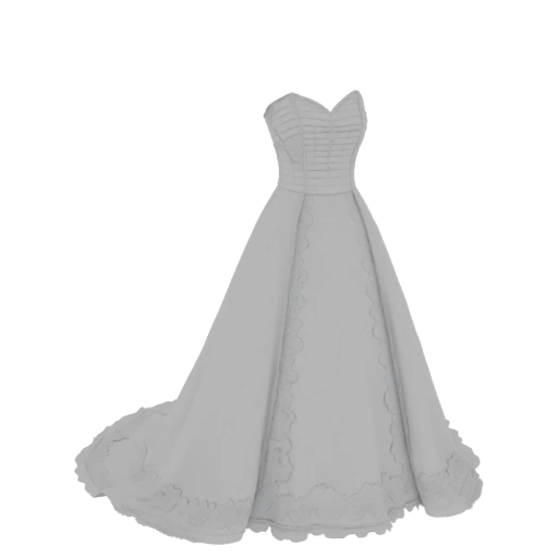Abito da Sposa STL Asset 3D per Stampa Resina e FDM