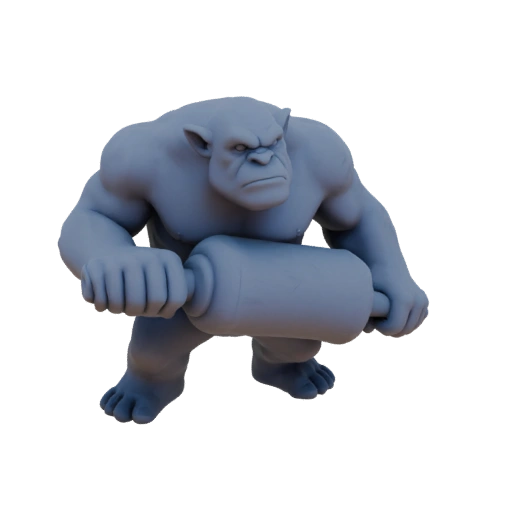 Dark Fantasy Troll Enemy Miniature STL - Stalking