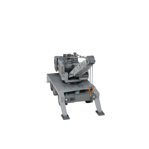 Low Poly Mobile Crane 3D Model - Game Ready PBR Asset