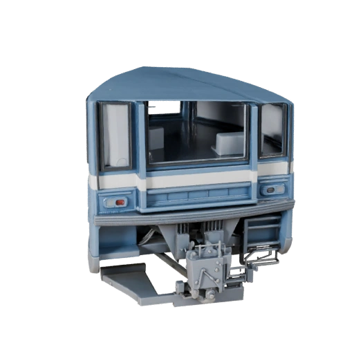 Modelo 3D de Tranvía de Alto Poligonaje para Renders de Estudio, Activo PBR