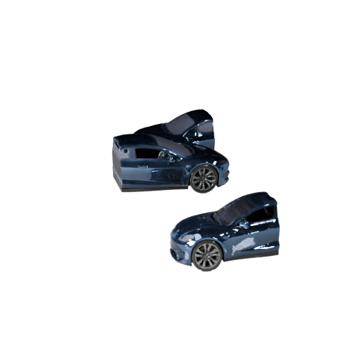 Tesla Inspired Electric Sedan 3D Model - High Poly PBR