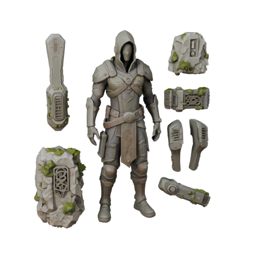 Sci-Fi Assault Assassin Character Model - Rigged