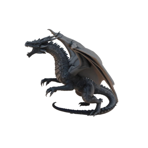 Dragón Guerrero Whitespine de Fantasía Miniatura STL