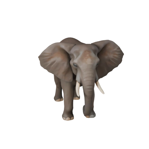 Low Poly African Elephant 3D Model - Unity Game Asset with FBX